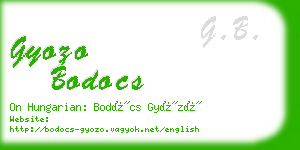 gyozo bodocs business card